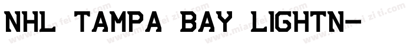 NHL Tampa Bay Lightn字体转换